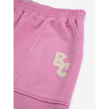 Load image into Gallery viewer, Bobo Choses - pink sweatpants with BC white logo and tapered leg
