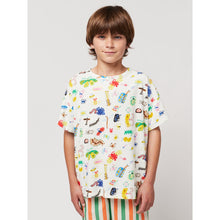 Load image into Gallery viewer, Bobo Choses - white t-shirt with all over illustrated insect print
