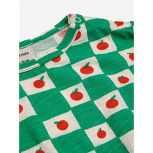 Load image into Gallery viewer, Bobo choses - green check playsuit with all over tomato print
