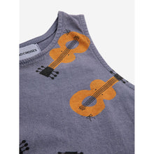 Load image into Gallery viewer, Bobo Choses - washed blue dress with all over guitar print