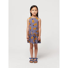 Load image into Gallery viewer, Bobo Choses - washed blue dress with all over guitar print