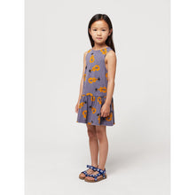 Load image into Gallery viewer, Bobo Choses - washed blue dress with all over guitar print