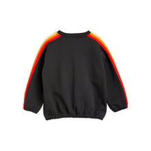Load image into Gallery viewer, Mini Rodini - Black Sweatshirt with rainbow stripe trim
