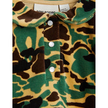 Load image into Gallery viewer, Mini Rodini - Velour Camo print dress with ruffle collar