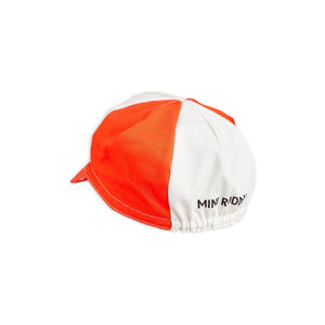 Mini rodini - bloodhound cycling cap in red and white