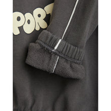 Load image into Gallery viewer, Mini Rodini - black sweatshirt with trainer print and &#39;jogging&#39; print
