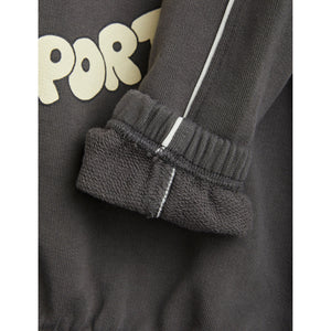 Mini Rodini - black sweatshirt with trainer print and 'jogging' print