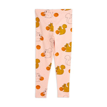 Load image into Gallery viewer, Mini Rodini - pink leggings with all over squirrel and basketball print

