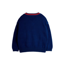 Load image into Gallery viewer, Mini Rodini - E.T Intarsia V-neck Sweater in Navy