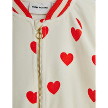 Load image into Gallery viewer, Mini Rodini - Heart Velour Baseball Cardigan