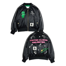 Load image into Gallery viewer, Mini Rodini - United Aliens Satin Baseball Jacket