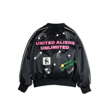 Load image into Gallery viewer, Mini Rodini - United Aliens Satin Baseball Jacket
