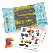 Load image into Gallery viewer, Djeco - Reusable Sticker Car Scene