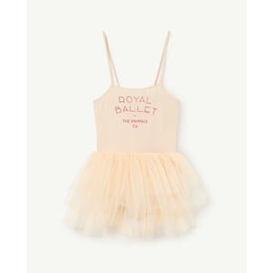 The Animals Observatory -  cream ballet set with bodysuit and tutu and royal ballet print