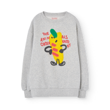 Load image into Gallery viewer, The Animals Observatory - Grey Cartoon Bear Sweatshirt