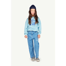 Load image into Gallery viewer, The Animals Observatory - Bear Sweatshirt in Blue Holidays