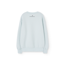 Load image into Gallery viewer, The Animals Observatory soft blue sweatshirt with 'The Animals Observatory Party' print in green and yellow from the new FW24 collection.