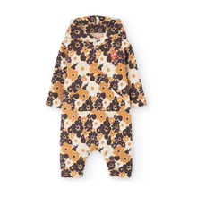 Load image into Gallery viewer, The Animals Observatory brown floral onesie from the new FW24 collection.
