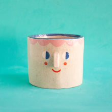 Load image into Gallery viewer, Ana Seixas - Friendly Face Ceramic Pot with Pink Hair