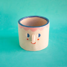 Load image into Gallery viewer, Ana Seixas - Friendly Face Ceramic Pot with Pink Hair
