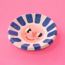 Load image into Gallery viewer, Ana Seixas - Blue Happy Sun Ceramic Trinket Dish