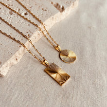 Load image into Gallery viewer, Little Nell Jewellery - Everyday Gold Circle Sunrise Pendant Necklace