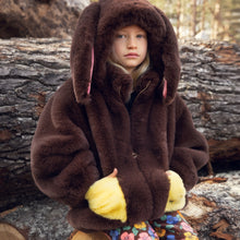 Load image into Gallery viewer, Mini Rodini - Rabbit Ear Faux Fur Jacket