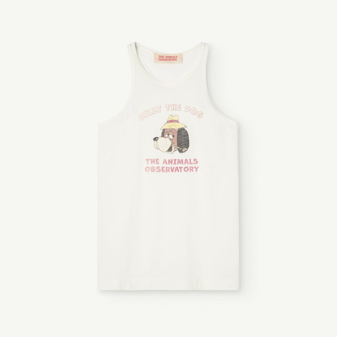 The Animals Observatory - white vest with 'Billy the Dog' print