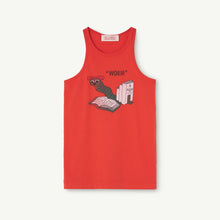 Load image into Gallery viewer, The Animals Observatory - red vest with bookworm print
