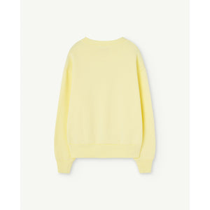 The Animals Observatory - soft yellow sweatshirt with logo print in bright yellow