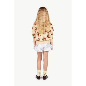 The Animals Observatory - beige sweatshirt with all over friendly tiger print