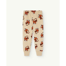 Load image into Gallery viewer, The Animals Observatory - beige sweatpants with all over friendly tiger print in orange and black