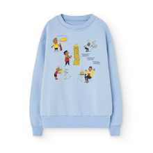 Load image into Gallery viewer, The Animals Observatory - Bear Sweatshirt in Blue Pancakes