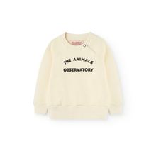 Load image into Gallery viewer, The Animals Observatory - Jackal Baby Sweatshirt in White Mouse