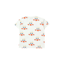 Load image into Gallery viewer, Tinycottons - white t-shirt with all over happy clown print in red and blue
