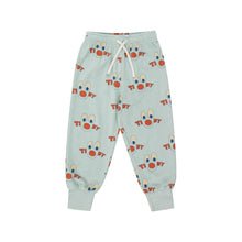 Load image into Gallery viewer, Tinycottons - soft blue cotton terry sweatpants with all over happy clown print in red and blue
