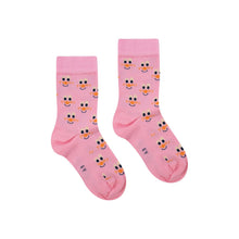 Load image into Gallery viewer, Tinycottons - pink socks with all over happy clown print
