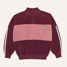 Load image into Gallery viewer, The Campamento - Burgundy Colour Block Sweatshirt