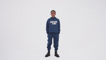 Load and play video in Gallery viewer, Repose AMS - dark blue sweatshirt with white fluffy logo print
