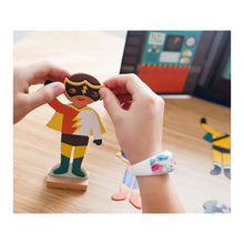 Load image into Gallery viewer, Petit Collage - Superheroes Magnetic Costume Set