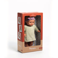 Load image into Gallery viewer, Pomea Dolls by Djeco - 32cm doll with green and pink cotton outfit
