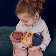 Load image into Gallery viewer, Pomea Dolls by Djeco - 32cm doll with yellow and blue cotton outfit