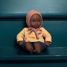 Load image into Gallery viewer, Pomea Dolls by Djeco - 32cm doll with yellow and blue cotton outfit