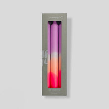 Load image into Gallery viewer, Pink Stories Dip Dye Neon Dinner Candles - Plum Mousse