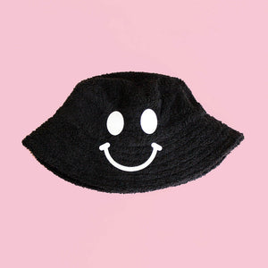 Kirsty Fate - Happy/Sad Bucket Hat in Black