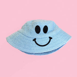 Kirsty Fate - Happy/Sad Bucket Hat in Ice Blue