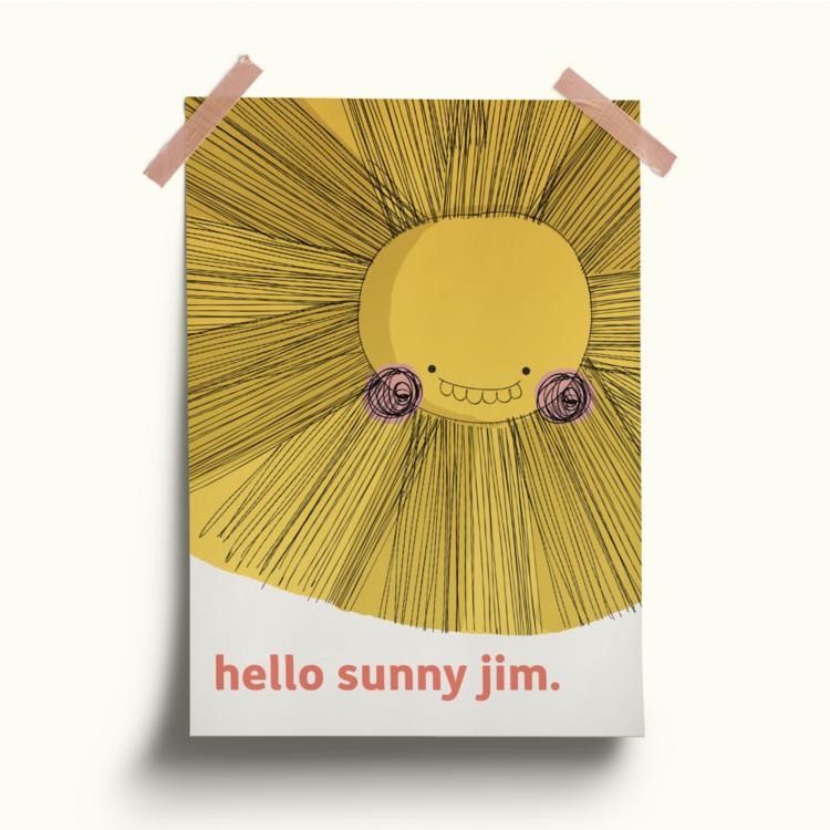 'Hello Sunny Jim' A4 Print