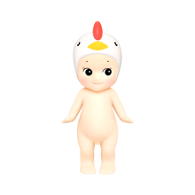 Load image into Gallery viewer, Sonny Angel - Animal Series 1 | Sonny Angels are sweet little angels who each wear different headgear. Animal Series 1 of the collectible Sonny Angel figurines. Standing at 10cm high, these cute angel dolls can be placed anywhere in the home and will bring joy to both children and adults alike. This collection contains 12 different animals including Monkey, Cockerel, Elephant, Koala Bear, Panda, Tiger, Dalmatian, Frog, Sloth, Owl, Polar Bear and Rabbit. Plus one mystery figure. Which one will you get? All S