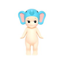 Load image into Gallery viewer, Sonny Angel - Animal Series 1 | Sonny Angels are sweet little angels who each wear different headgear. Animal Series 1 of the collectible Sonny Angel figurines. Standing at 10cm high, these cute angel dolls can be placed anywhere in the home and will bring joy to both children and adults alike. This collection contains 12 different animals including Monkey, Cockerel, Elephant, Koala Bear, Panda, Tiger, Dalmatian, Frog, Sloth, Owl, Polar Bear and Rabbit. Plus one mystery figure. Which one will you get? All S