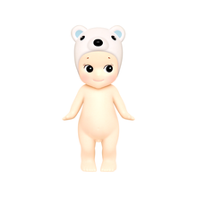 Load image into Gallery viewer, Sonny Angel - Animal Series 1 | Sonny Angels are sweet little angels who each wear different headgear. Animal Series 1 of the collectible Sonny Angel figurines. Standing at 10cm high, these cute angel dolls can be placed anywhere in the home and will bring joy to both children and adults alike. This collection contains 12 different animals including Monkey, Cockerel, Elephant, Koala Bear, Panda, Tiger, Dalmatian, Frog, Sloth, Owl, Polar Bear and Rabbit. Plus one mystery figure. Which one will you get? All S